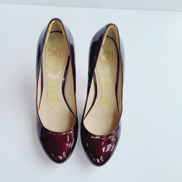 Joan & David Patent Leather Burgundy Platform Pumps Size‎ 7.5 - Picture 2 of 12
